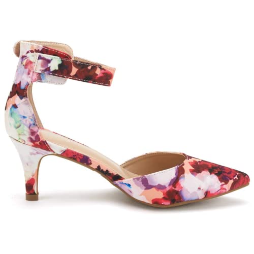 Dream Pairs Women's Lowpointed Floral Low Heel Dress Pump Shoes - 9 M Us #TOP2