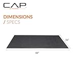 CAP Barbell Premium Stationary Bike Mat, Exercise Equipment Mat, Home Gym Floor Protection, Black, Pebble Design, 48" x 36" x ¼”, Square Edges - Image 4
