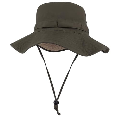 Image of Bucket Hat Wide Brim UV Protection Sun Hat Boonie Hats Fishing Hiking Safari Outdoor Hats for Men and Women