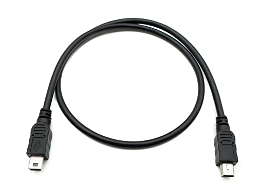 System S Cable USB 2.0 de 50 cm Mini B Macho a Macho, Adaptador en Negro