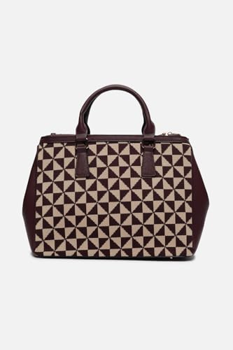 Image of Allen Solly Womens Geometric dark-brown HANDBAG