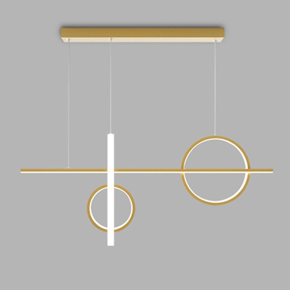 Vfdaswqq Gold Lamp, Modern Chandeliers For Dining Room Led Linear With Adjustable(Gold)
