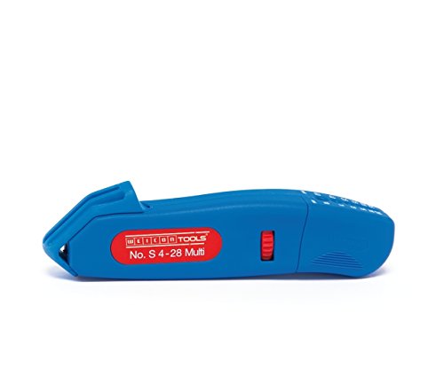 WEICON TOOLS Pelador de Cable No. S 4 - 28 Multi | Rango de trabajo 4 - 28 mm Ø | Pelador de conductores integrada en la carcasa Cover