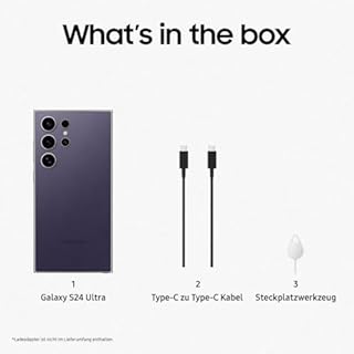 Samsung Galaxy S24 Ultra 5G Smartphone Dual-SIM RAM 12 GB / Interner Speicher 256 OLED-Display 6.8" 3120 x 1440 Pixel 120 Hz 4x x Rückkamera 200 MP 50 10 front camera titanium violet
