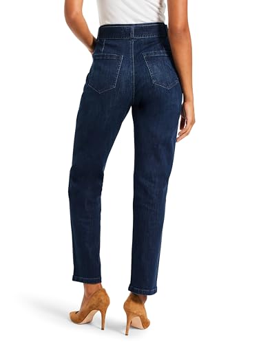 NIC+ZOE Women's 28 Belted Straight Ankle Jeans4