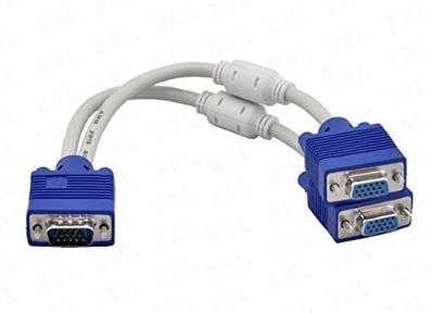 1Goal® VGA Y Splitter Cable 2 Monitors to 1 PC VGA Cable Adapter for Same Double Display, Blue, White (1G-VGACBL-1) (B0BRB6NRMT) Amazon Price History, Amazon Price Tracker