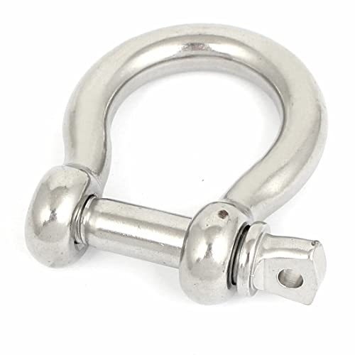 Tool parts M12 Stainless Steel U-Shape Bow Shackles Wire Rope Fastener Silver Tone
