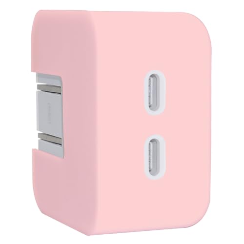 Protection chargeur 35W MacBook Air silicone rose anti-choc et dissipation thermique