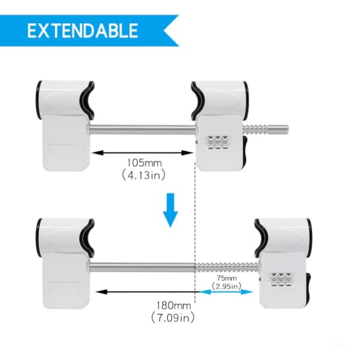 Cerradura de combinación de 3 dígitos para doble puerta con aleación de zinc 4