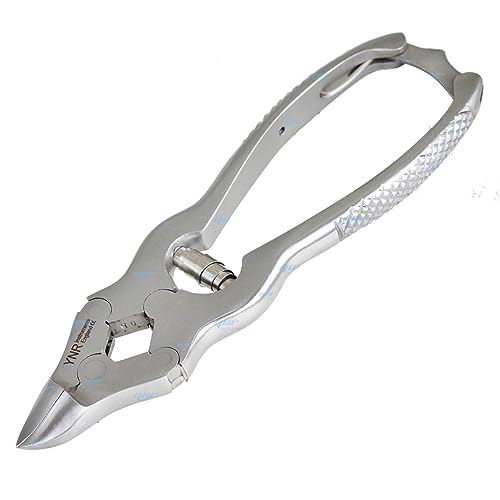 Toenail Clippers by YNR Instruments England - Podiatry Tool German Forged - 6 inch Cantilever Nail Nippers to Cut Thick Toe Nails - Hospital Grade - 15cm - Barrel Spring