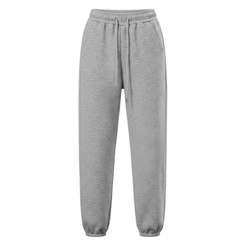 XUNRYAN Fleece Joggers for Women Elastic Waist Gym Sweatpants with Pockets - image 9