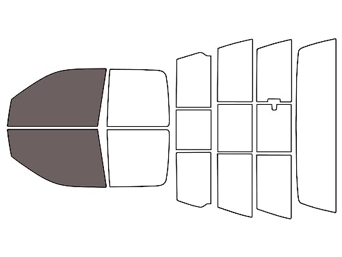 Rvinyl Window Tint Kit Compatible with Ram 1500 2014-2018 (4 Door Quad Cab) - Front Precut Kit - 35%