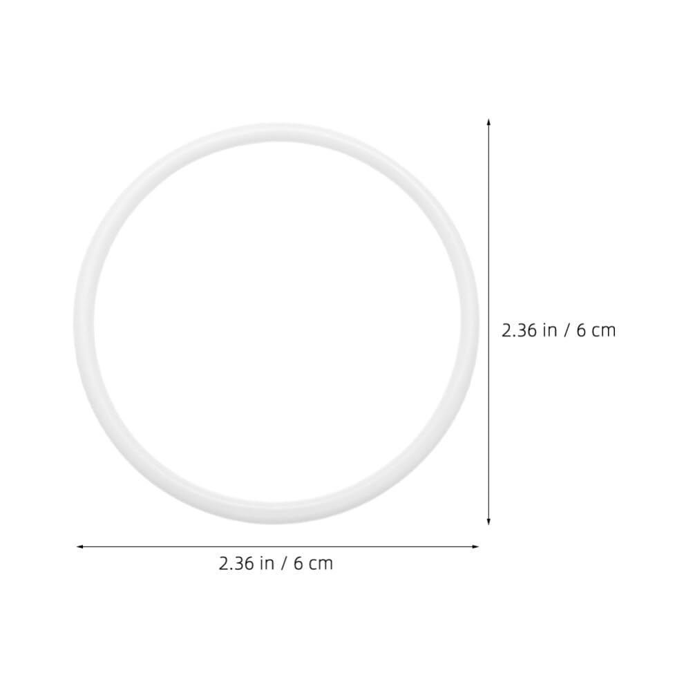 Operitacx 30pcs Plasctic Dream Catcher Rings, Small 6 cm Craft Rings Hoop for Crafts Dream Catcher Holiday Celebration - Image 3