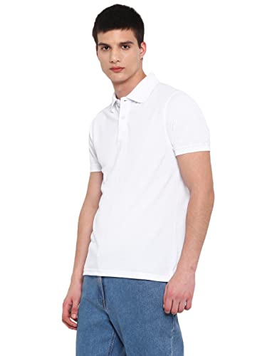 Image of Deniklo Men's Polyester Half Sleeve Regular Fit Solid Polo T-Shirt