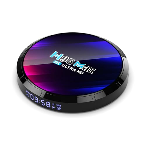 Sofobod H96MAX Ultra Smart TV Box Android 13.0 4GB RAM 64GB ROM with Dual WiFi 2.4G/5G BT5.0 and 100M Ethernet LAN,HD/4K/3D, H.265 Decoding, HDIM 2.0, USB3.0 Set Top Box: H96Max 4+64
