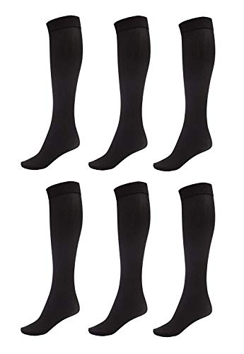 DARESAY 6 Pack: Boot Socks for Women - Plus Size Knee High Long Socks - Womens Dress
