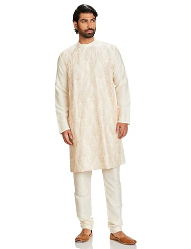 Image of Amazon Brand - Symbol Men Festive Long Kurta & Pyjama Set (2pcs)