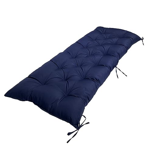 Coussin de banc d'extérieur bleu 120x50 cm rectangulaire pour balancelle
