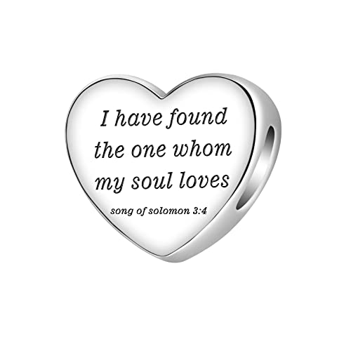 Image of LUXILLA Love You Best Friend Grandma Wife Heart Charm 925 Sterling Silver Charms Fit for Bracelets Necklace Jewelry Gift for Women