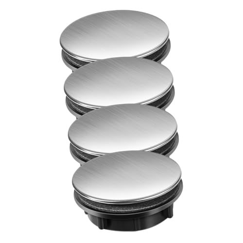 Housoutil 4 Piezas Tapa para Orificio de Fregadero de Cocina de Acero Inoxidable Cubierta Decorativa para Agujero de Grifo de Accesorio Resistente Antigoteo para Lavabo y Fregadero