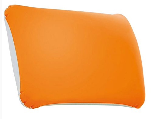 Preisvergleich Produktbild 2 x aufblasbares Kissen Camping / Urlaub / Reisen - platzsparend - Doppelpack (Orange)