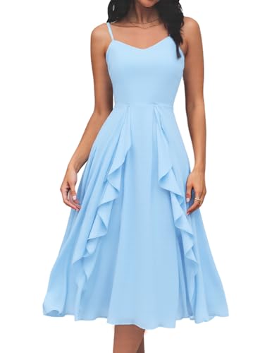 HomRain Women's Cocktail Tea Party Beach Dresses Formal Graduation Wedding Guest Chiffon Summer Evening Elegant Dress 2025