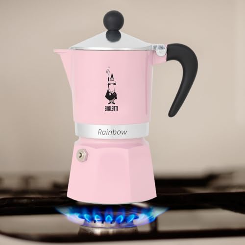 Bialetti Rainbow Kaffeemaschine, 6 Tassen, Rosa, Pinke Farbe – Ansicht 3