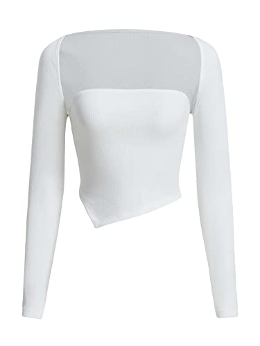 Image of Verdusa Women's 2 Piece Sleeveless Crop Tube Top and Long Sleeve Shrug Open Front Crop Top