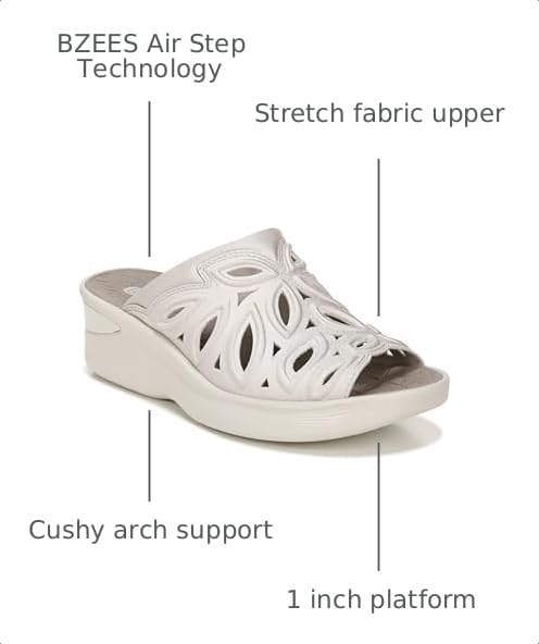 LifeStride Women's Susie Wedge Sandal Sand Shimmer 8.5 M by LifeStride - Used condition - Image 3