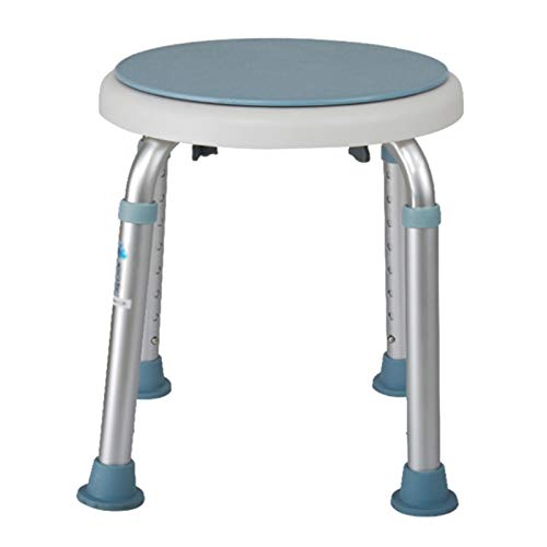 Lightweight Shower Seat Rotating Round Bath Stool Bathtub Lift Chair with Non-Slip Leg Pad,Load of 150 kg,Bathroom Safety Aid for Elderly Disabled