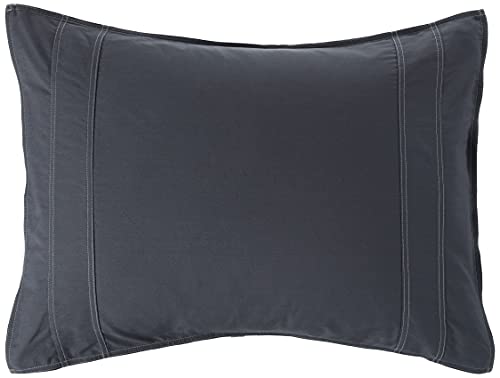 Image of Eddie Bauer - Queen Comforter Set, Reversible Cotton Bedding with Matching Shams, Pre-Washed for Added Softness (Kingston Charcoal, Queen)