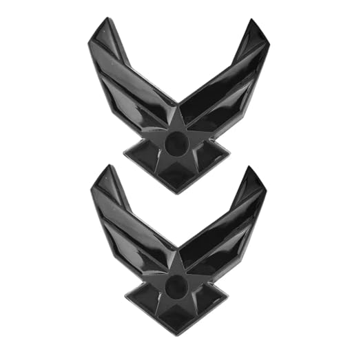 Image of 2 Pcs 3D Advanced Metal United States Air Force Wing car Emblem Logo Badge Door Rear Trunk Fender Decal Sticker SUV Pickup Sedan (Black)