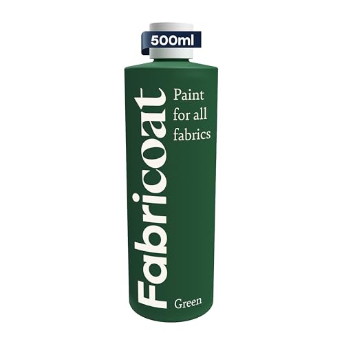 Fabricoat - Fabric Paint for Furniture - 17oz / 500ml Green - Restore or Change the Color of Couches, Chairs, Upholstery, Soft Furnishings, Car Interiors, Clothing, & Footwear