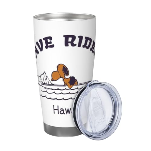 マグカップ スヌーピー ハワイ (6) コーヒーカップ コンビニカップ 保冷 保温 タンブラー ステンレス製 大容量 真空断熱マグ 蓋付き 持ち運び 直接ドリップ 車用 600ml Straw Three-piece Set