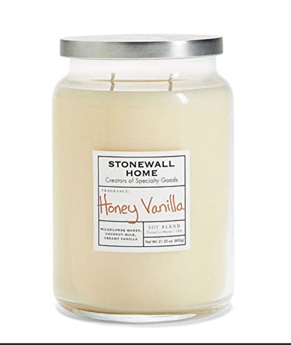 Stonewall Home Honey Vanilla, Large Apothecary Jar Candle