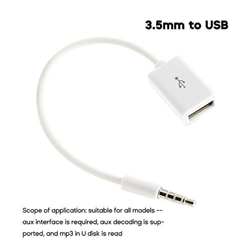 Cable 3.5mm macho a USB hembra con convertidor miniatura 2