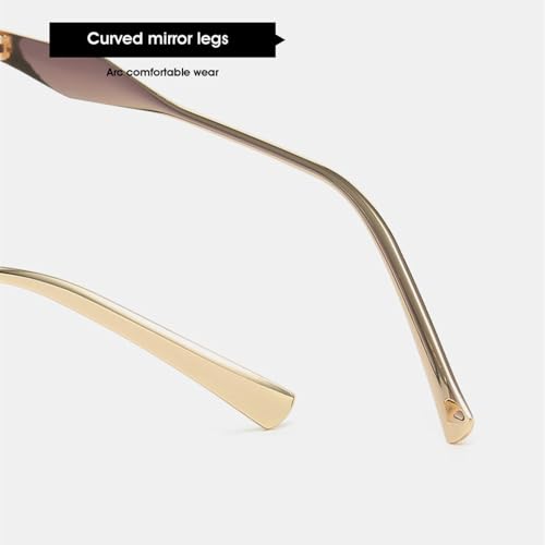 Lunettes de soleil carrées UV400 pour femme avec monture en métal simple - 6