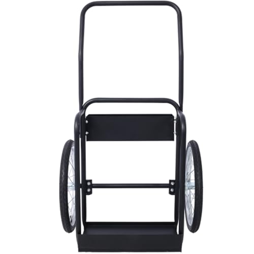 Carretilla doble para tanques de oxígeno con ruedas neumáticas 20" miniatura 3