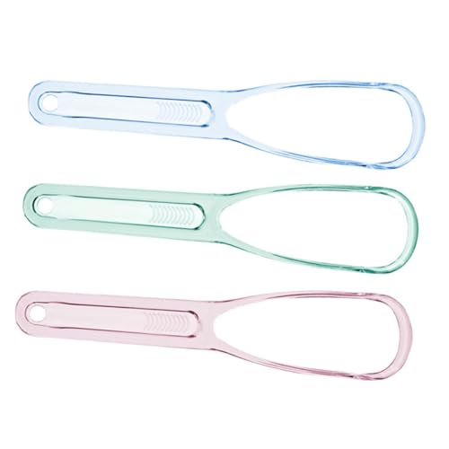 Beaupretty 3pcs Scraper Scrapper Stainless Cleaning Mouth Grip Bristles For Infants Tool Hand Brush Steel Adults Plastic