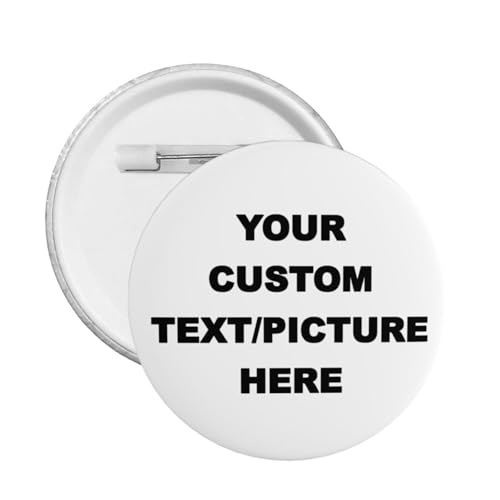 Custom Pins Buttons Bulk Custom Your Own Name Text Picture Personalized Pinback Button Badges for Team Party Competitions - Small 1 PCS