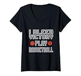 donna basketball coach dad mum sport ball player design maglietta con collo a v