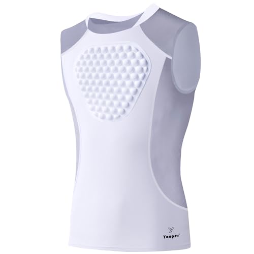 Youper Youth Baseball Chest Protector Shirt, Padded Heart-Guard/Sternum Protection for T-Ball, Football & Softball