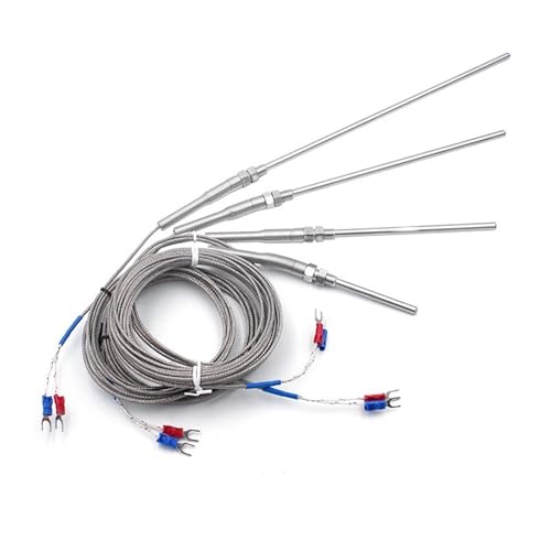 Sensor de temperatura tipo E M8 50mm termopar de tornillo con cable de 5m para rango de 0-400°C 2