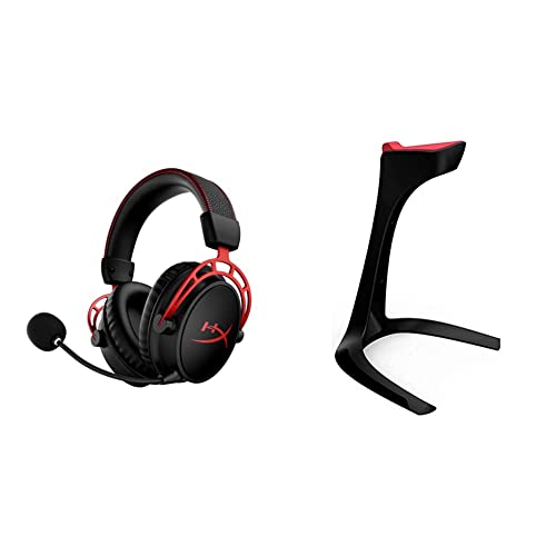 HyperX Cloud Alpha Wireless - Gaming-Headset für PC, 300 Stunden Akkulaufzeit, DTS Headphone:X Spatial Audio & Speedlink EXCEDO Gaming Headset Stand - Ständer für Kopfhörer und Headsets, schwarz