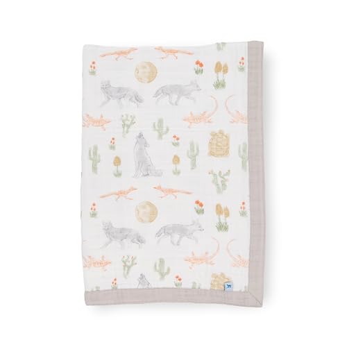 Image of Little Unicorn Newborn Receiving Quilt | Ultra- Soft, Multi-Layered Muslin Fabric | Gift for Newborns & on-The-go (Desert Night)