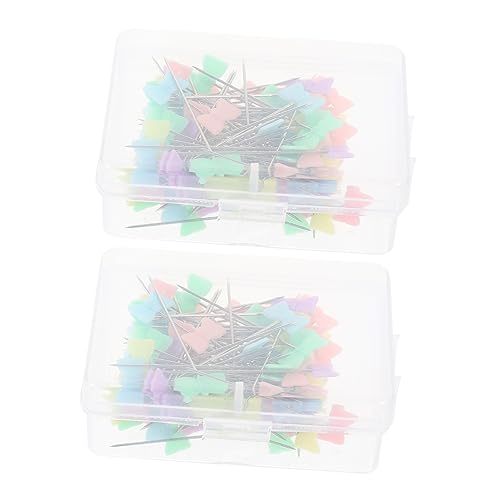 HOODANCOS Sewing Needle Kit 200pcs Butterfly Pins Straight Pins for Dress Decor Flower Pins for Bouquet Essential for Quilters