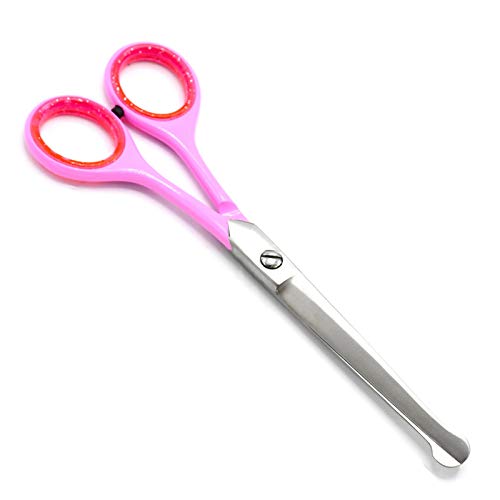 AAProTools Stainless Steel Ball Tipped Ear & Nose Hair Saftey Scissor Shear + Moustache & Beard Scissor Shear 6