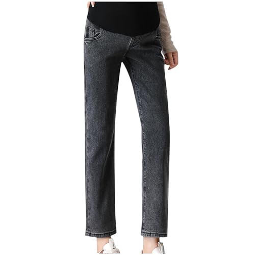Pantalones Vaqueros de Maternidad Mujer Elásticos cómodos Basic Jeans Moda Slim Fit Pantalones Largo Embarazo Primavera y Verano premamá Denim Pants