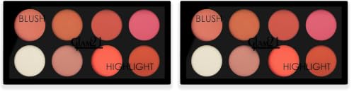 Image of Glam21 Blush & Highlighter Palette|Silky Smooth Pigments for Long-Lasting Shimmer Glow | Buildable Radiance | Lightweight & Blendable Formula | Suitable for All Indian Skin Tones | 21.5 gm - Amaze -02