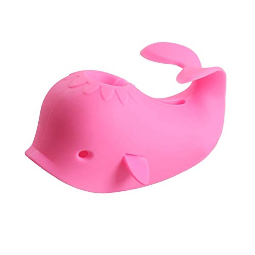 Image of Bath Spout Cover for Bathtub - Faucet Baby Covers Protects Baby During Bathing Time While Being Fun. Cute Soft Whale Making Enjoyable Safe Baths Your Child Will Love. (1 Pack, Pink)